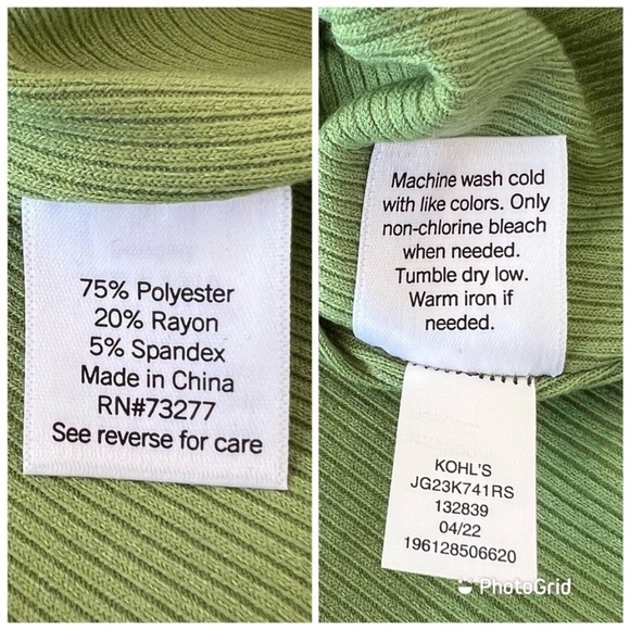 SO Contrast Seam Ribbed Cropped Top Punk Prep Green NWT - Picture 7 of 12